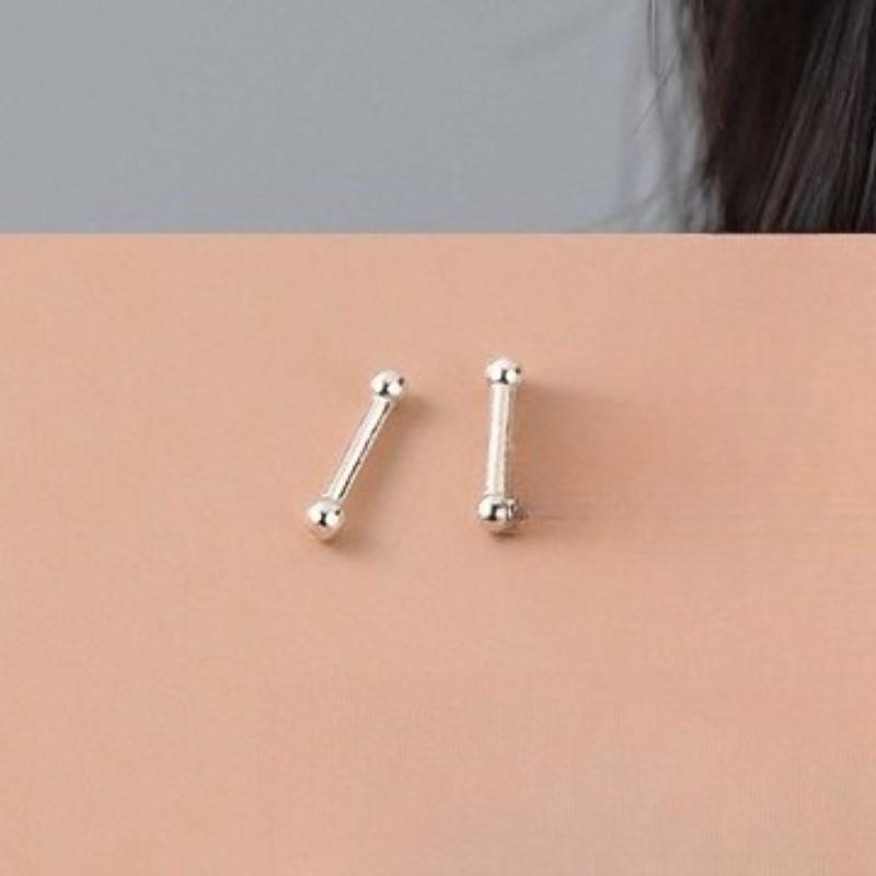 Double-headed Small Round Ball Ear Barb Earrings, Ear Bone Pins, Ear Barb Sleep-on Earrings, Ear Care Stick Earrings