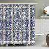 Vintage Floral Shower Curtain Botanical Print Waterproof Bathroom Decor Farmhouse Rustic Patterned Fabric Shower Liner