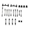 RC Car Upgrade Spare Kit Aluminum Alloy Shocks Absorber RC Car Pull Rod Kit for WPL C24 C14 C14K C24K RC Car Black