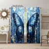 Set Of 2 Versatile Polyester Transparent Curtains Home Decoration Blue Butterfly Use Bedrooms Living Rooms Curtain Ideal For Area