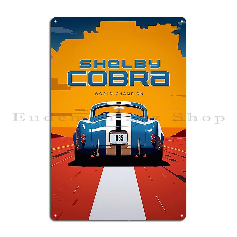 Shelby Cobra Daytona Coupe Vintage Metal Plaque Wall Mural Poster Customize Party Tin Sign Poster