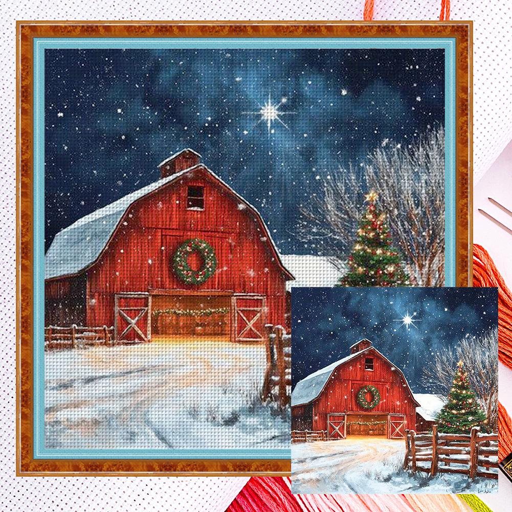 Full Embroidery cotton Thread 14CT Counted Xmas Cross Stitch Kit Home Decor