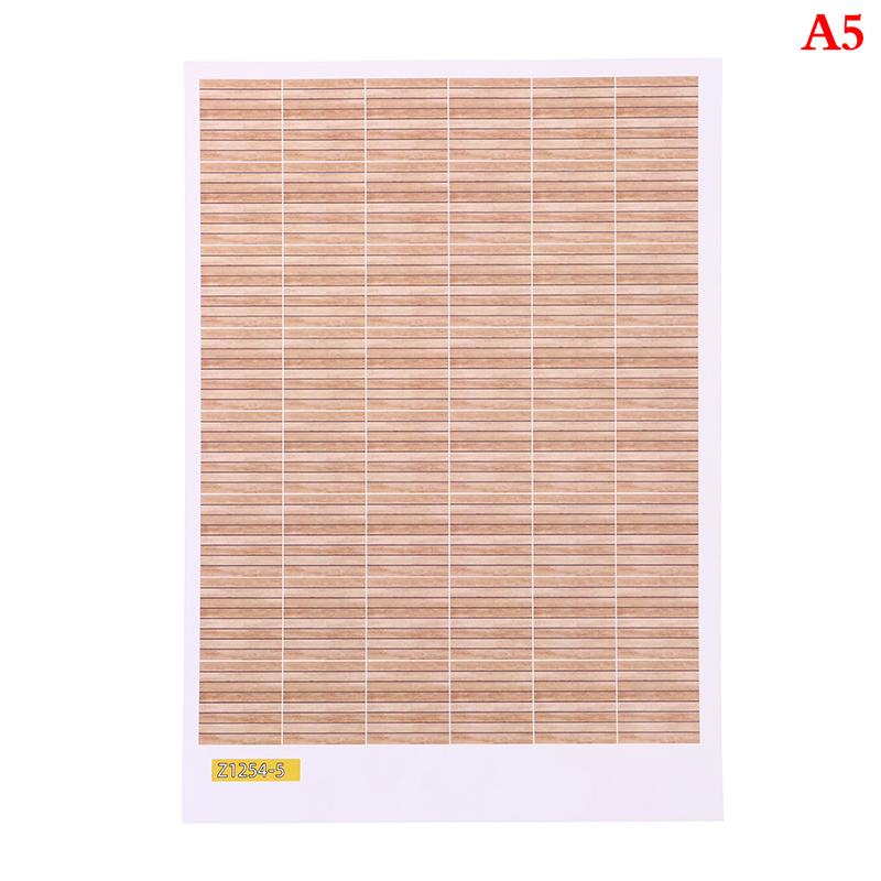 1:12 Doll House Kitchen Dining Bathroom Living Room Floor Wallpaper Acrylic Floor Tiles for Doll House Furniture Accessories
