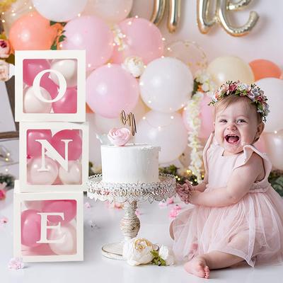 Cutie Balon cu Litere 25cm 1 Cutie Balon Decor Zi de Naștere 1 An Decor Petrecere Zi de Naștere 1 Copii Băiat Fată Baby Shower Cutie Balon