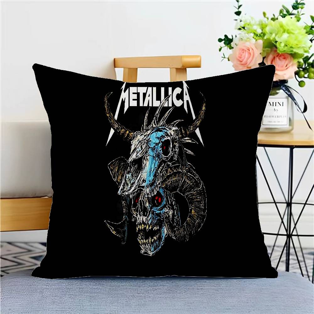 M-Metallica Cushion Cover Polyester Sofa Cushions Decorative Throw Pillows Home Decoration Pillowcover