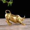 BRASSTAR Brass Fengshui Handmade Bull OX Statue Charm Lucky Wealth Figurine Business Gift Home Decoration TQGJPT1