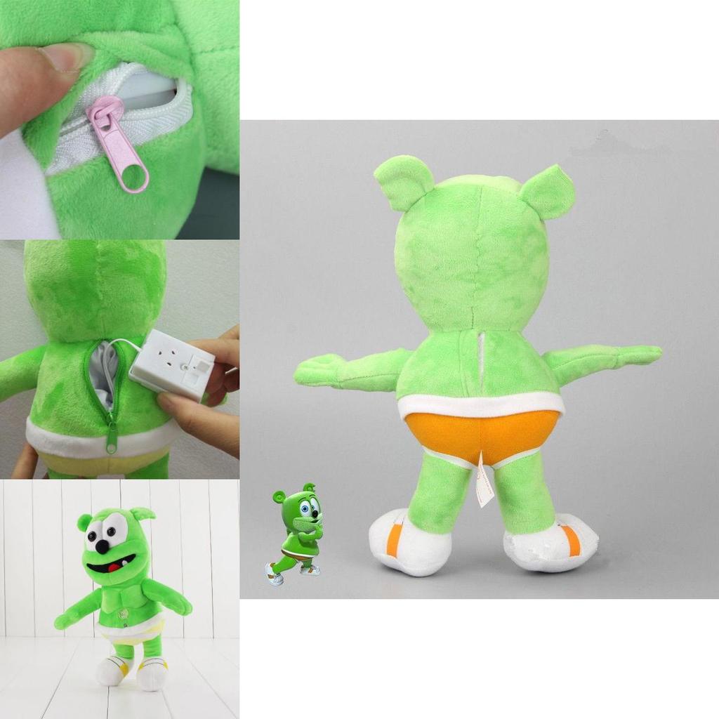 Adorable Singing Gummy Bear Plush Toy Soft Stuffed Animal Doll Perfect Gift For Kids