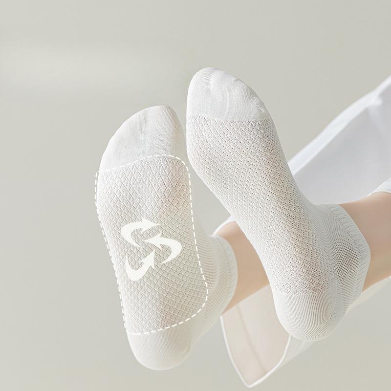 Boat Socks, Pure Cotton Anti-odor and Sweat-absorbing Summer Thin Women's Short Socks, Mesh Boneless All-cotton Socks