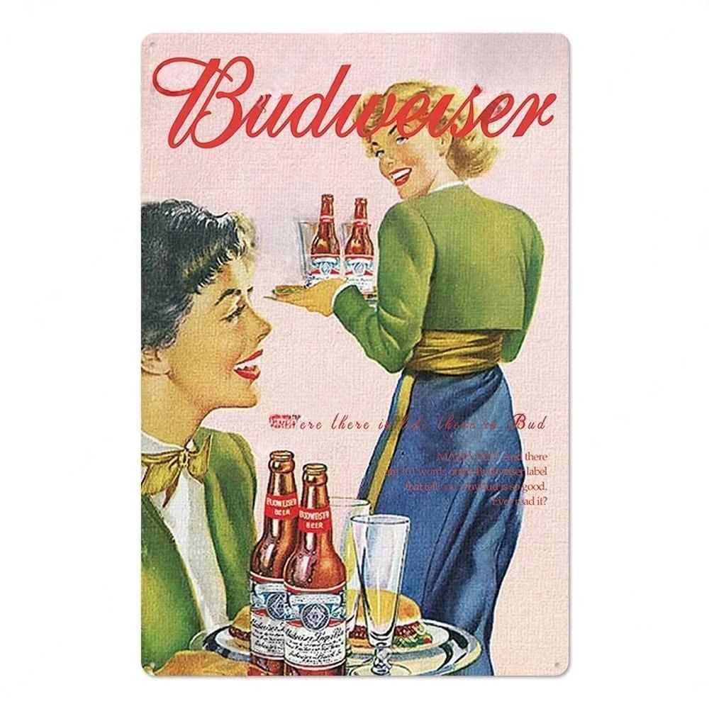 Vintage Beer Brand Rectangle Tin Sign Metal Plate Decorative Plaque For Man Cave Pub Bar Cafe Restaurant Garage Club Wall Decor