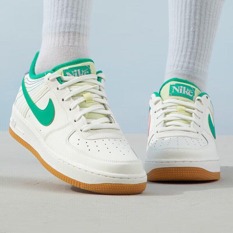 Nike Air Force 1 Low LV8 3 Heel Stitch Sail Stadium Green GS FJ7540-100