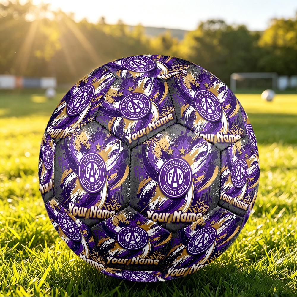 Personalized Size 5 Football Austria Wien FC Pattern Outdoor Game Sports Ball Gift