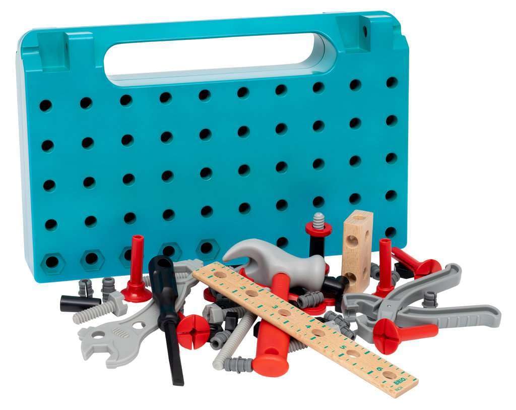 BRIO Builder Working Bench 34596 Ages 3 and up Tool Play Toy Educational Toy Pretend Blue "59 Pieces" (Carpenter Play)