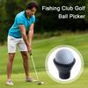 Schwarzer Gummi-Golfball-Greifer, Golfball-Greifer Saugnapf, Golf-Putter-Griff Ballaufheber Werkzeug, Golfzubehör
