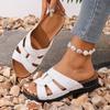 Fashion Women's Wedge Sandals Summer New Round Toe Comfortable Wear-Resistant Non-Slip Lightweight Casual Slip Slippers