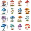 50PCS Cartoon Mushroom Colored PET Sticker Aesthetic Decoration Scrapbooking Stationery DIY Hand Accounting Supplies for Kids