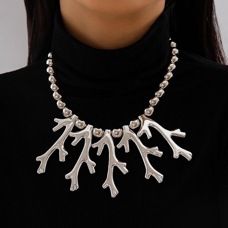 Letter Splicing Collarbone Chain European and American Style Geometric Rectangular Necklace Necklace Necklace Jewelry Women