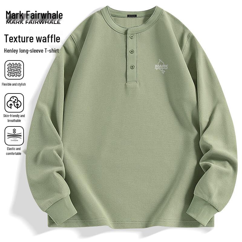 Mark Fairwhale Herren Waffelstrick Langarm T-Shirt
