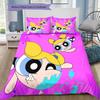 Set Biancheria da Letto Powerpuff Girls Bollicina, 1 Copripiumino & 2 Federe, Camera da Letto Accogliente, Regalo Perfetto