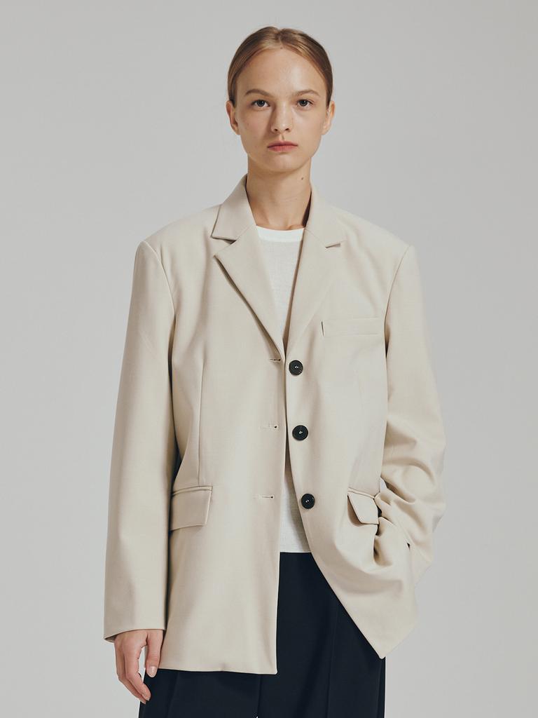 Nouve Wool Tailor Jacket - Beige