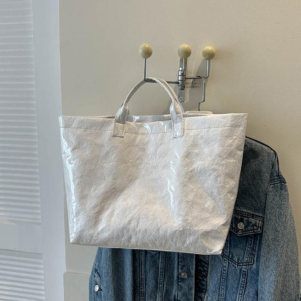 

DuPont paper tote bag, jelly bag, refreshing handbag for women, waterproof capacity large shopping bag.zwq