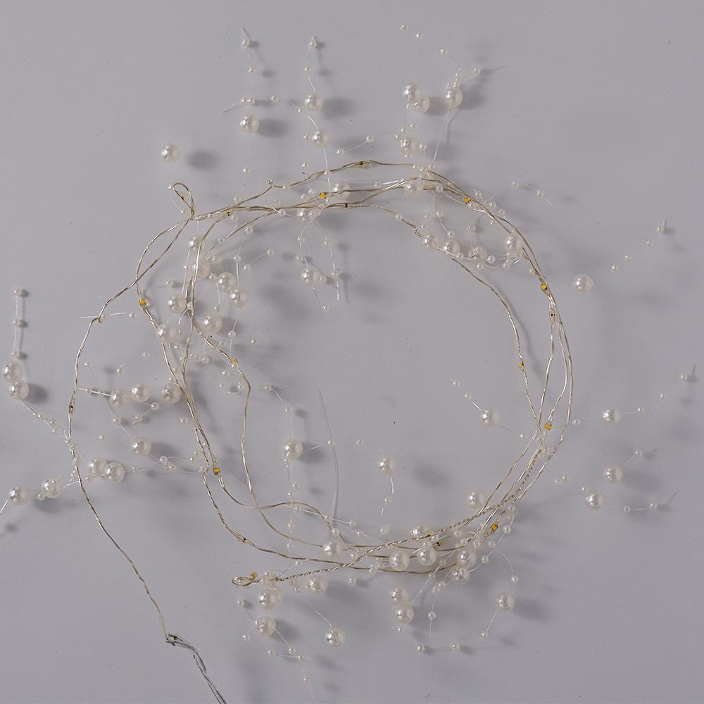 Battery Pearl LED Lights, Pearl LED Copper String Lights Fairy Lights, Wedding Family Party LED Lights, Christmas Decoration Lights