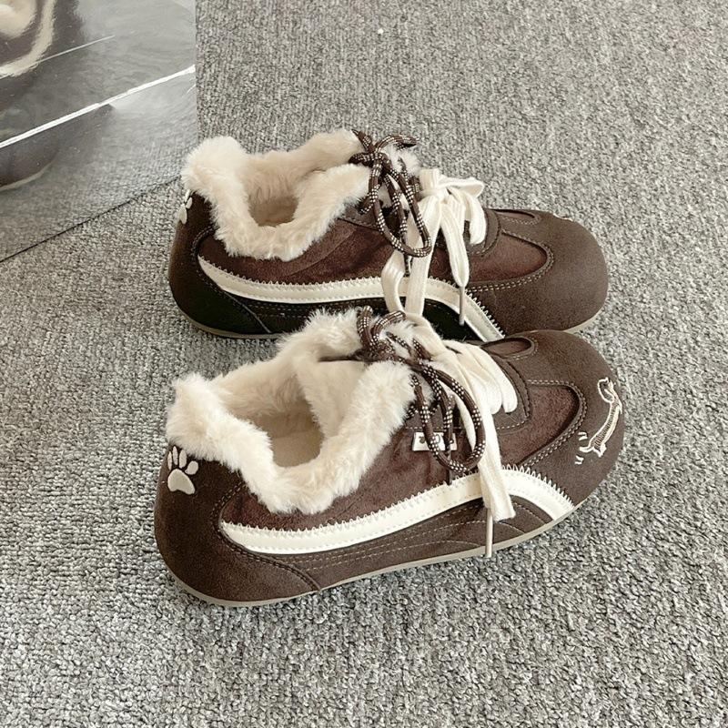 

Флисовые флисовые туфли на доске для женщин, Новые бестселлеры, Универсальные хлопковые туфли на толстой подошве 40