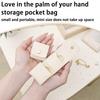 Jewelry Travel Bag Travel Ring Holder Trendy Folding Divided Case With Buckle For Airplane Beach Vacation Honeymoon Wedding
