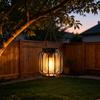 1/2/4Pcs Solar Lantern Outdoor Metal Mesh Shell Solar Powered Hanging Lantern with Hook And Base Garden Patio Porch Decor