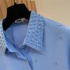 Camicia Larga Taglie Forti Manica a Pipistrello Strass Stile Hong Kong Primavera/Estate 2026