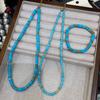 High-End Literary Temperament Necklace Female Turquoise Small Gold Beads Beaded Collarbone Chain Light Luxury Retro New Chinese Neck Chain