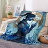 1pc Mortal Kombat Blanket Lightweight Flannel Throw For Sofa, Bed, Travel, Camping, Livingroom, Office, Couch, Chair, And Bed