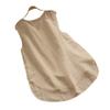 Zanzea Donna Taglie Forti Canotta Basic Senza Maniche Larga Monocolore Per Comfort Stilosa in Estate