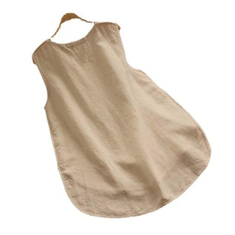 Zanzea Donna Taglie Forti Canotta Basic Senza Maniche Larga Monocolore Per Comfort Stilosa in Estate