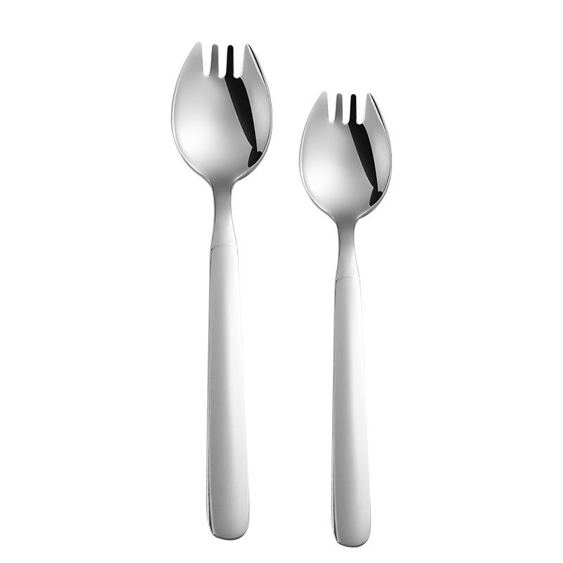 316 stainless steel fork household spoon and fork integrated two-in-one dual-purpose children's pasta fork salad spoon salad fork home 4