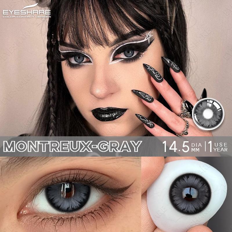 EYESHAERE 1 Pair Halloween Contact Lenses for Eyes Cosplay Lenses Anime Lenses Anime Accessories Lenses Black Lenses Red Lens