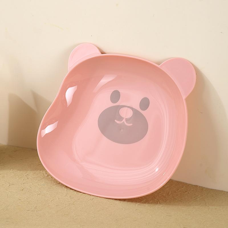 

1 шт., милый медведь, поднос для хранения еды, тарелка для закусок с сухофруктами, сервировочное блюдо для вечеринки, блюдо для конфет, кондитерских изделий, орехов розовый