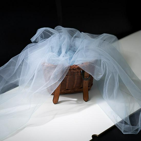 Fairy Mist Soft Tulle Fabric: Handmade Solid Color Lace Veil for Clothing DIY Projects