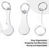 Shopping Trolley Keychain Cart Keychain Release Key Shopping Trolley Tools Quarter Keychain Stainless Steel Bottle Opener Car