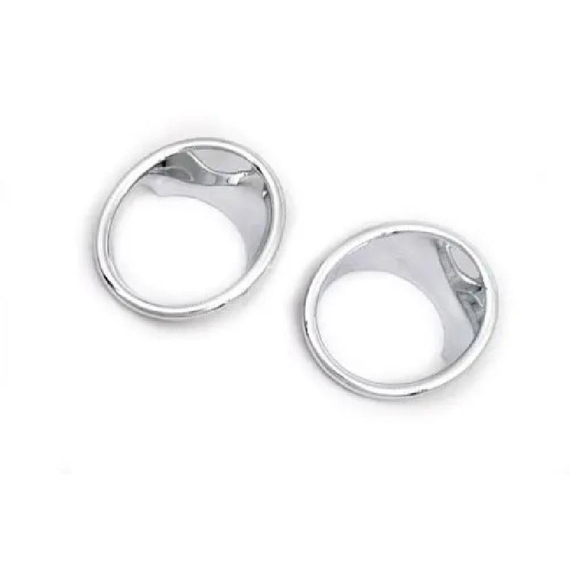 2PCS Chrome Front Fog Light Lamp Cover Trim  For BMW X5 F15 2014-2018 (NOT for M Sport Model)