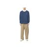 Polo Ralph Lauren Ss23 Solid Color Logo Embroidered Long Sleeve Sweater Men Sweater Blue 710899996-001