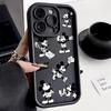 Mickey Mouse Cartoon Black White Phone Case For iPhone 17E 11 12 13 14 15 16 17 Pro Max Fundas 17 Air Plus 16e 13Mini Back Cover