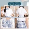Clearstone Schrank Cosplay Halloween Karoband Blau Shelly's Uniform, Damen,