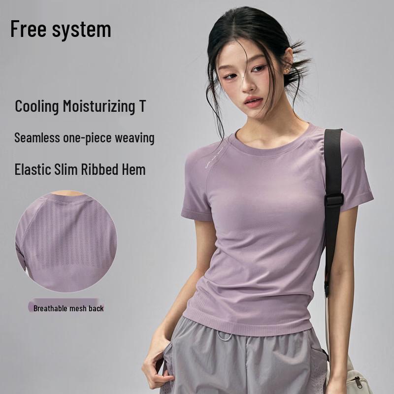 Women s Bare-Feel Quick-Dry Short Sleeve Fitness Tee L