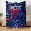 The Eye of The Demon Flannel Thin Blanket Soft Warm Blanket for Bedroom Living Room Bed Travel Camping Picnic Gift Customizable