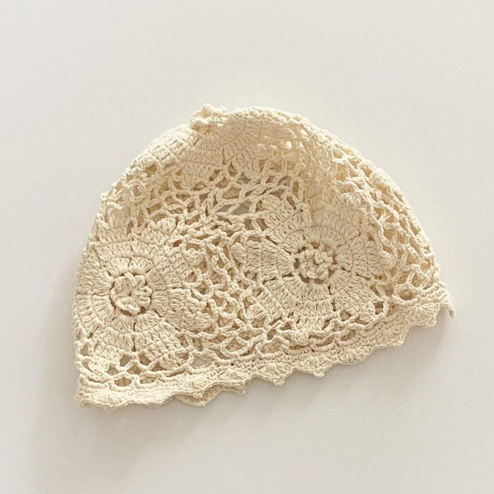 Thin Crochet Flower Hat Bohemian Style Hollow Out Knitted Hat Fashion Weave Cap  Spring and Summer