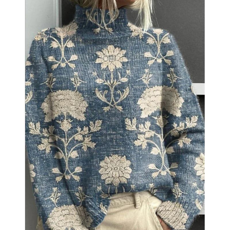 Neuer bedruckter lässiger Umhang Cardigan Pullover