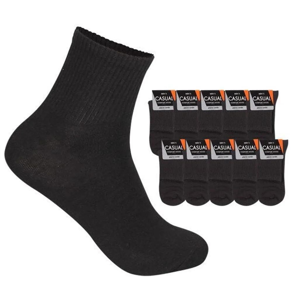 Pierre Cardin Men's Domestic Plain Mid-Calf Socks (Select 1 of 10 Pairs) Casual Socks Four Seasons