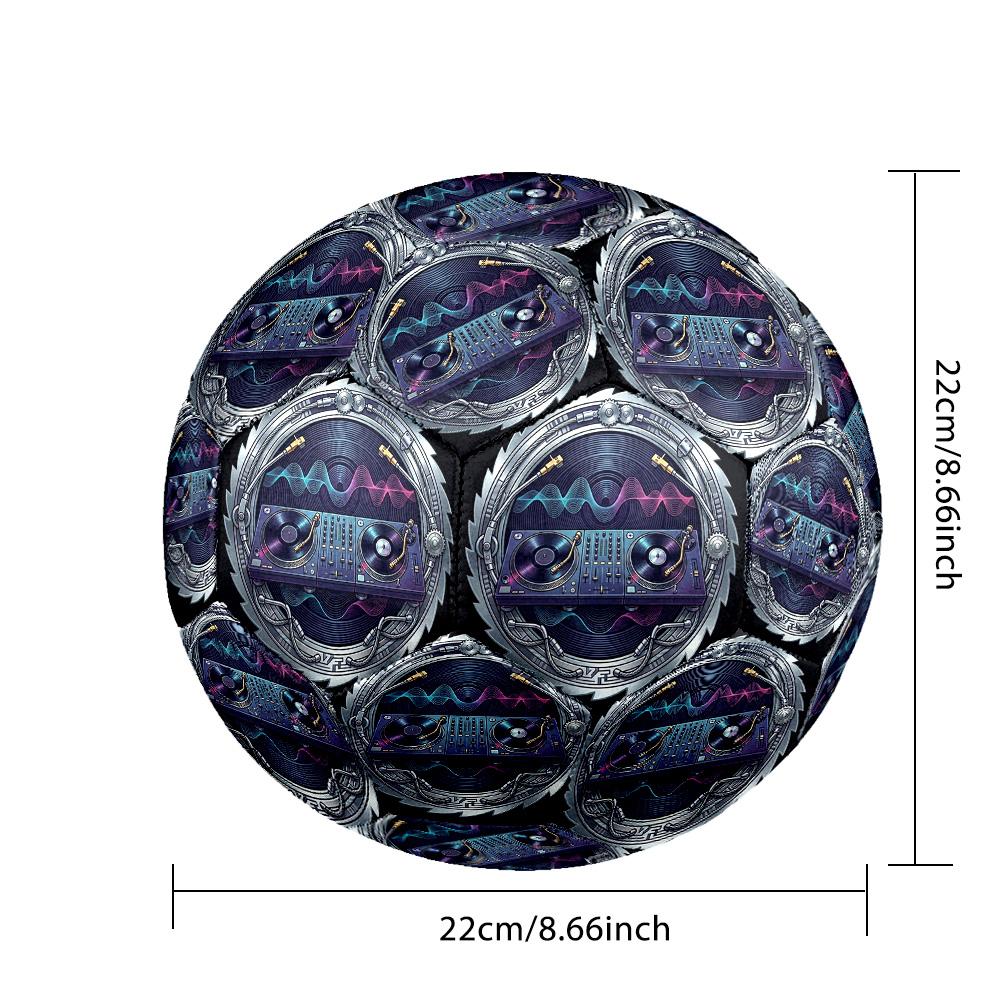 DJ Gear Harmony Round Football Size 5 Adult Ball Suitable for Training Matches and Outdoor Team.