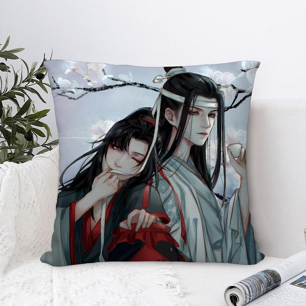 M-Mo Dao Zu Shi Anime Pillow Case Sofa Decorative Home Double-sided Print Plush Square Throw Pillow Covers Cushion Decor Cover