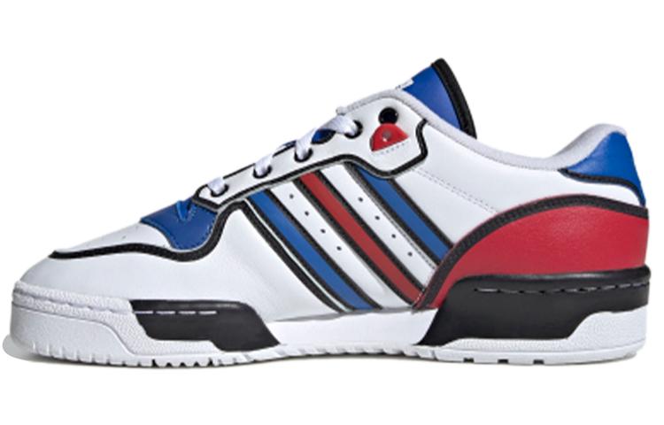 Adidas Rivalry Low  White Blue Scarlet  FY3120